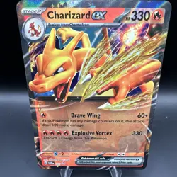 Pokemon TCG Charizard EX 161 Scarlet & Violet Black Star Promo Holo Card 2024 Nm - Image 1