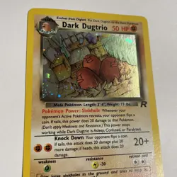 Pokemon Dark Dugtrio Unlimited Team Rocket 6/82 50 MP Holo Rare Unlimited - Image 2