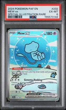 2024 Pokemon Paldean Fates Mew Ex SIR #232 PSA 6 - Image 1