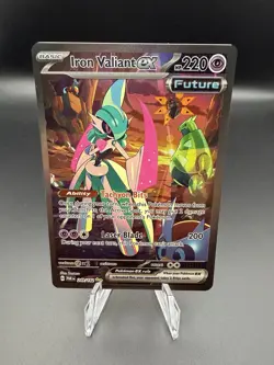 Pokemon Iron Valiant ex 249/182 Special Illustration Rare Paradox Rift SIR NM - Image 1