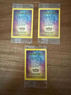THREE (3) Pokemon 2000 Movie Ancient Mew Holo Factory Sealed Lot -PSA 10 Worthy! - Image 1