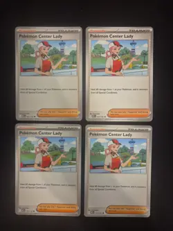 X4 Pokemon Center Lady Playset 123/132 - Mega Evolutions - Pokemon TCG - NM - Image 1