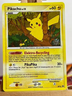 Pikachu DP16 DP Black Star Promo Holo Deutsch Exc Pokemon - Image 1