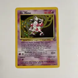 Pokemon TCG Mr. Mime 6/64 Jungle Holo Rare Unlimited MP - Image 1