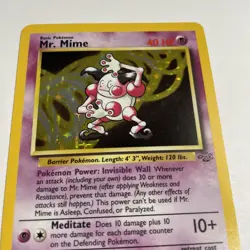 Pokemon TCG Mr. Mime 6/64 Jungle Holo Rare Unlimited MP - Image 3
