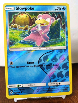 POKEMON SLOWPOKE 54/214 REVERSE HOLO LOST THUNDER LP TOMOKAZU KOMIYA - Image 1