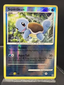 Squirtle 112/132 Diamond And Pearl DP Secret Wonders Reverse Holo Pokemon LP - Image 1