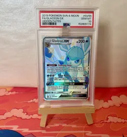 Pokemon TCG Full Art Ultra Rare Glaceon GX Hidden Fates Holo SV55/SV94 PSA 10 ✨ - Image 1