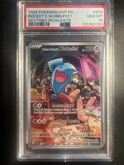 Team Rocket's Wobbuffet 203 Promo Cards Holo - PSA 10 GEM MINT - Image 1