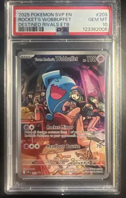 Team Rocket's Wobbuffet 203 Promo Cards Holo - PSA 10 GEM MINT - Image 2