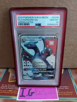 Pokemon 2019 Hidden Fates Charizard Gx SV49 PSA 10 Gem Mint With Graded Guard - Image 3