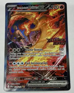 Pokemon Team Rocket's Moltres EX - (Destined Rivals Stamp) 2026 229/182 NM - Image 1