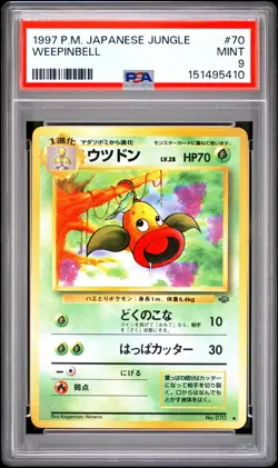 1997 Pokemon Japanese Jungle #70 Weepinbell PSA 9 - Image 1