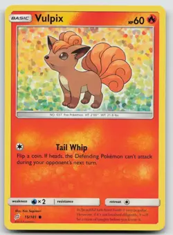 Vulpix 15/181 Team Up Pokemon LP - Image 1
