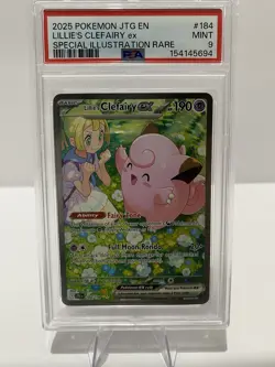 2025 POKEMON JTG EN-JOURNEY TOGETHER #184 LILLIE'S CLEFAIRY EX PSA 9 - Image 1