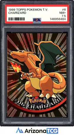 Pokemon 1999 Charizard 6 Topps TV Animation Edition PSA 7.5 - Image 1