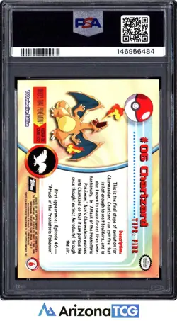 Pokemon 1999 Charizard 6 Topps TV Animation Edition PSA 7.5 - Image 2