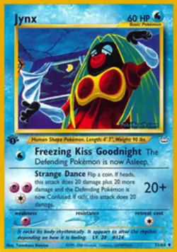 Jynx - 31/64 - Uncommon - 1st Edition PL/MP, English Pokemon Neo Revelation - Image 1