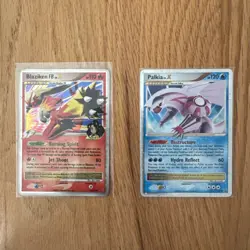 Blaziken FB LV.X 142/147 Holo MP and Palkia LV.X DP18 Promo HP Pokemon Card TCG - Image 1