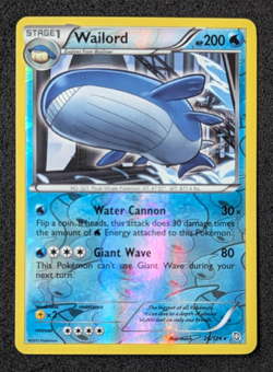 Wailord Pokemon 2012 Dragons Exalted 26/124 Reverse Holo - Image 1