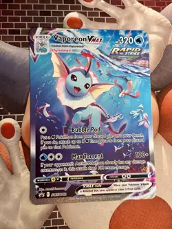 Pokemon TCG Vaporeon VMAX JUMBO Promo SWSH182 FAST SHIPPING - Image 1