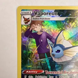 Pokemon Vaporeon Brilliant Stars TG02/30 Ultra Rare Holo HP110 Aurora Beam - Image 5