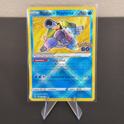 Radiant Blastoise 018/078 Pokemon GO Holo Radiant Rare English - Image 1