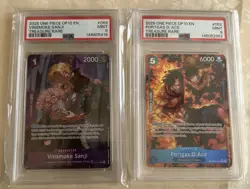 One Piece CCG Treasure Rare Cards Op10, And Op12 PSA 9 - Image 2