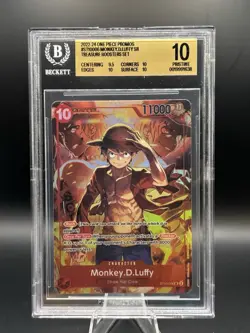 2022-2024 One Piece Promos #ST10006 Monkey D. Luffy SR Treasure Boosters BGS 10 - Image 1