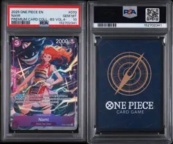 2025 ONE PIECE #070 PCC PREMIUM BEST SELECTION VOL 4 GENGAR NAMI PSA 10 GEM MINT - Image 3