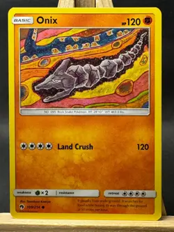 Onix Tomokazu Komiya Pokemon Trading Card Game SM - Lost Thunder 109/214 NM - Image 1
