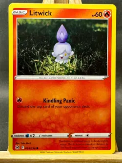 Litwick Yuka Morii Pokemon Trading Card Game SWSH11: Lost Origin 024/196 NM - Image 1