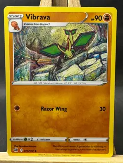Vibrava Tomokazu Komiya Pokemon Trading Card Game Brilliant Stars 075/172 NM - Image 1