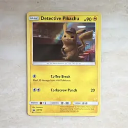 Detective Pikachu SM190 Promo Holo Pokemon TCG Card English 90 HP - Image 1