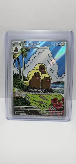 Pokemon TCG Surging Sparks Alolan Dugtrio Card 208/191 Illustration Rare Mint - Image 1