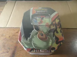 H-19 2021 Pokemon tin Flareon promo card Eevee Evolutions - Image 1