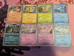 Prismatic Evolutions 8 Cosmos Promo Cards - Costco Mini Tin Promos - Image 1