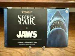 MTG Secret Lair x Jaws Terror of Amity Island RAINBOW FOIL Edition - Sealed - Image 1