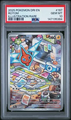 Rotom 197/182 Destined Rivals Illustration Rare Pokemon TCG - PSA 10 Gem Mint - Image 1