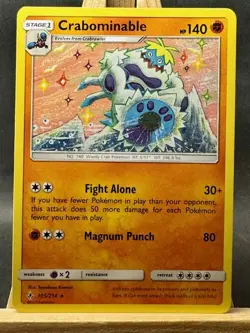 Crabominable Rare Tomokazu Komiya Pokemon TCG SM - Unbroken Bonds 105/214 NM - Image 1