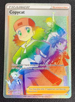 Copycat 222/203 Evolving Skies Secret Rainbow Rare Pokemon TCG Card NM - Image 1