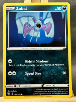 Zubat Asako Ito Pokemon Trading Card Game SWSH05: Battle Styles 089/163 NM - Image 1