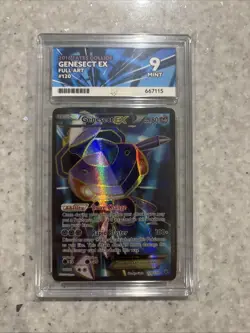 Pokemon Genesect EX 120/124 XY Fates Collide Ultra Rare Full Art Ace 9 Graded - Image 1