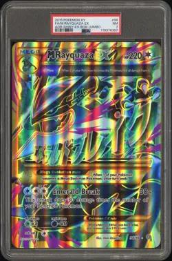 2015 POKEMON XY ANCIENT ORIGINS #98 FULL ART/M RAYQUAZA EX PSA 7 - Image 1