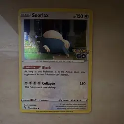The Pokemon Company Snorlax 055/078 Pokemon GO Holo Rare English Basic 150 HP - Image 1