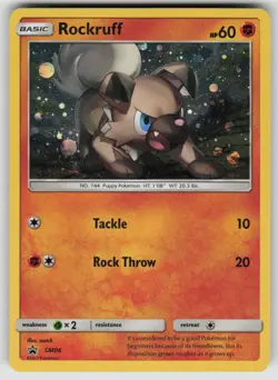 Rockruff - SM06 Holo Promo Sun & Moon Promo Pokemon Lightly Played - Image 1