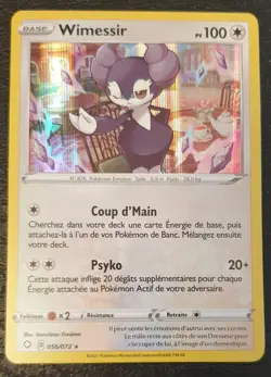 Pokemon Carte Wimessir 056/072 Destinees Radieuses Rare HOLO Officielle FR - Image 1
