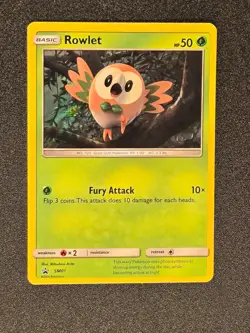 Rowlet - SM01 Holo Promo Sun & Moon Promo Pokemon Near Mint - Image 1