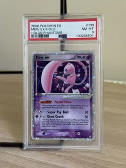 Mew EX Holo 🌀SWIRL🌀 2006 Pokemon EX Holon Phantoms #100 PSA 8 NM-MT - Image 3
