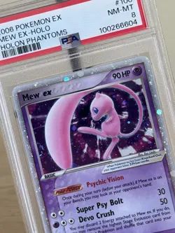 Mew EX Holo 🌀SWIRL🌀 2006 Pokemon EX Holon Phantoms #100 PSA 8 NM-MT - Image 5